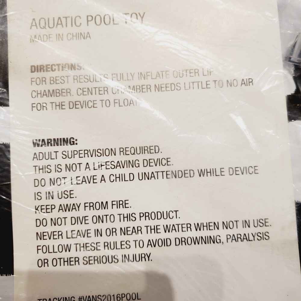 VANS Off The Wall Float Raft Aquatic Pool Toy Sealed