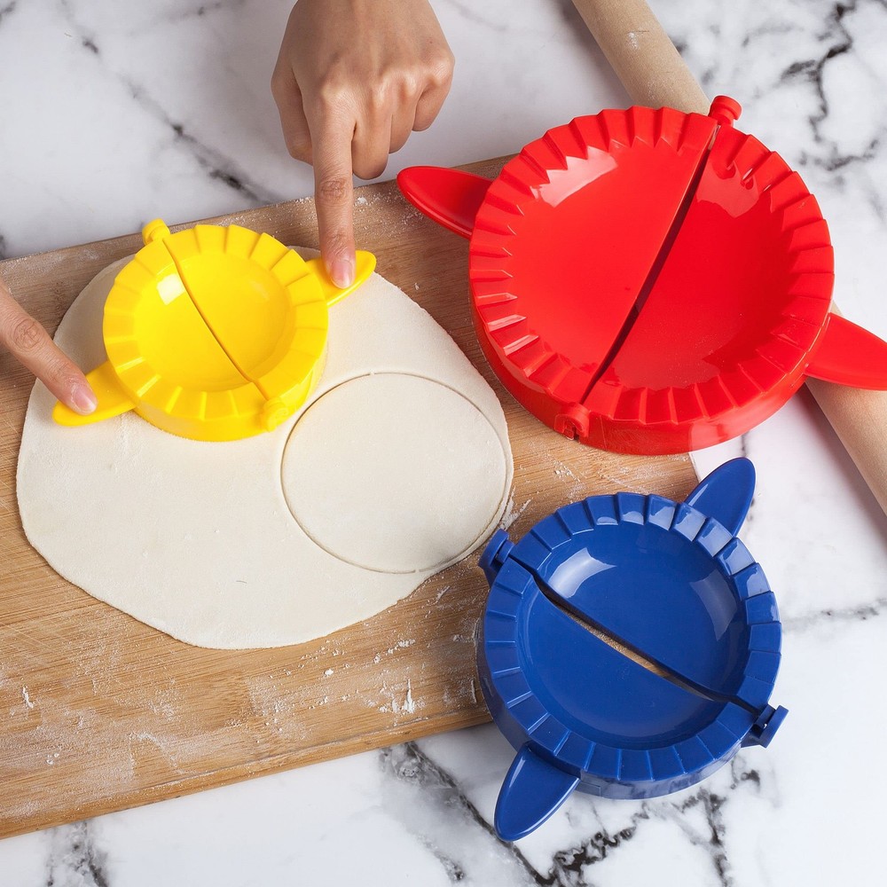 BTaT- Dough Press Set, 3 Pack, Dumpling, Empanada, Pastry Assorted Colors 1