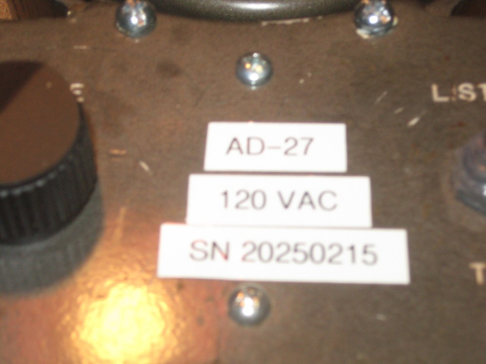 ATKINSON DYNAMICS INDUSTRIAL INTERCOM   AD-27  REFURBISH PROCESS see DESCRIPTION