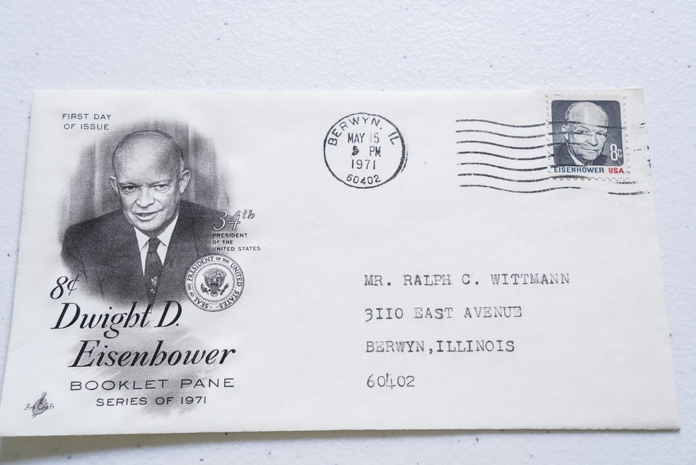 3- Dwight D. Eisenhower 1969-1971 First Day Covers FDC With Article