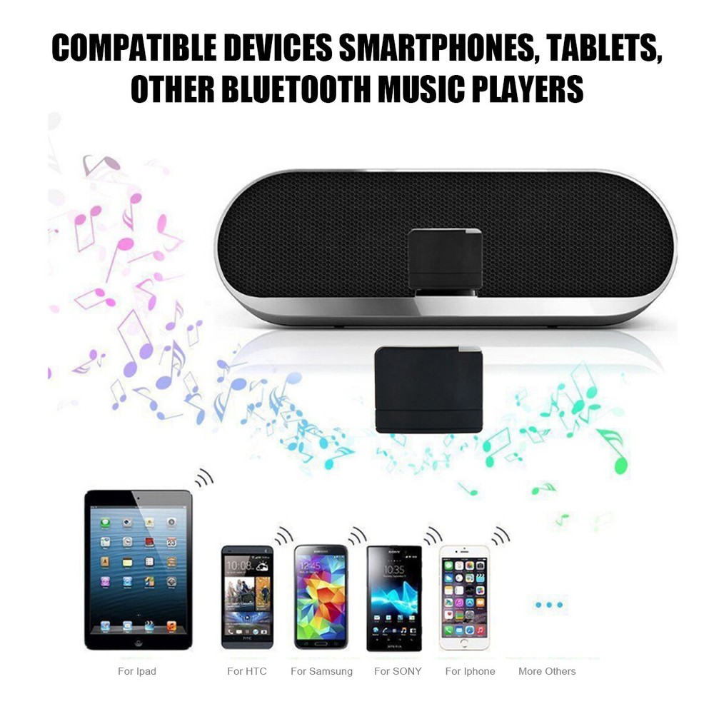 Dock For iPod/iPhone Wireless Music Adapter 30 Pin Bluetooth 5.1 Audio Receiver