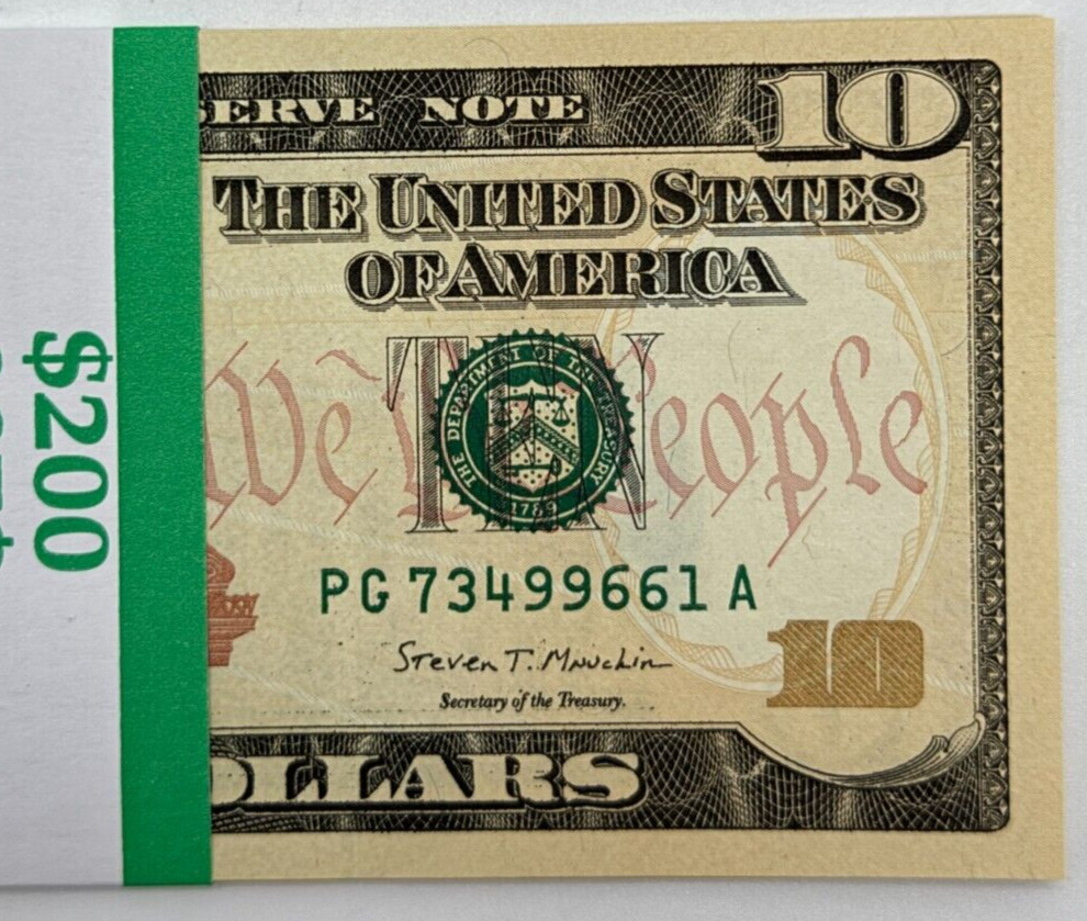 NEW Uncirculated TEN Dollar Bills SERIES 2017A $10 Sequential Notes Lot of 20