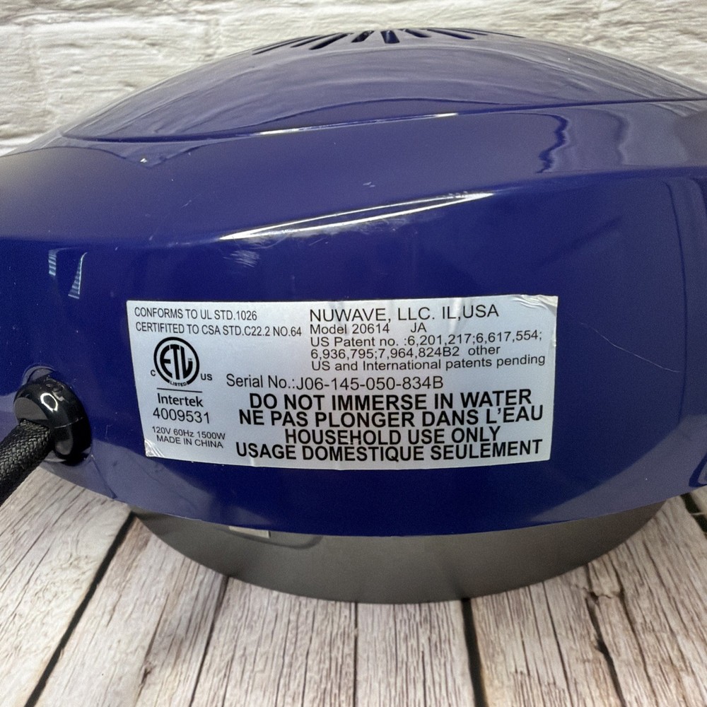 Nuwave Pro Plus Infrared Oven Model 20614 Replacement Motor Head Only Tested