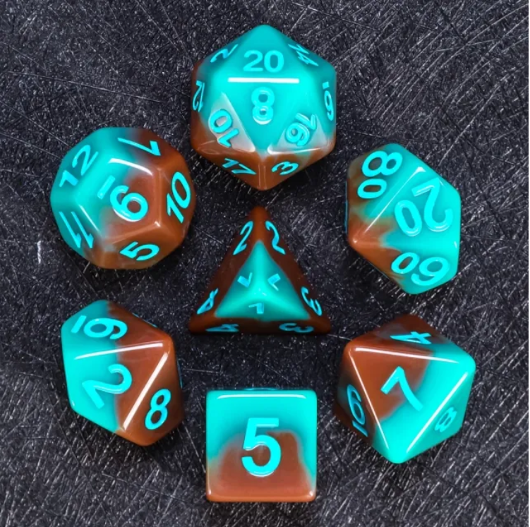 Mystic Java Mint Dice Set | Poly RPG DnD Dungeons Dragons AD&D Pathfinder d20