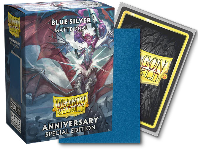 Dragon Shield: Standard Matte Dual- Cobalt & Silver 100CT