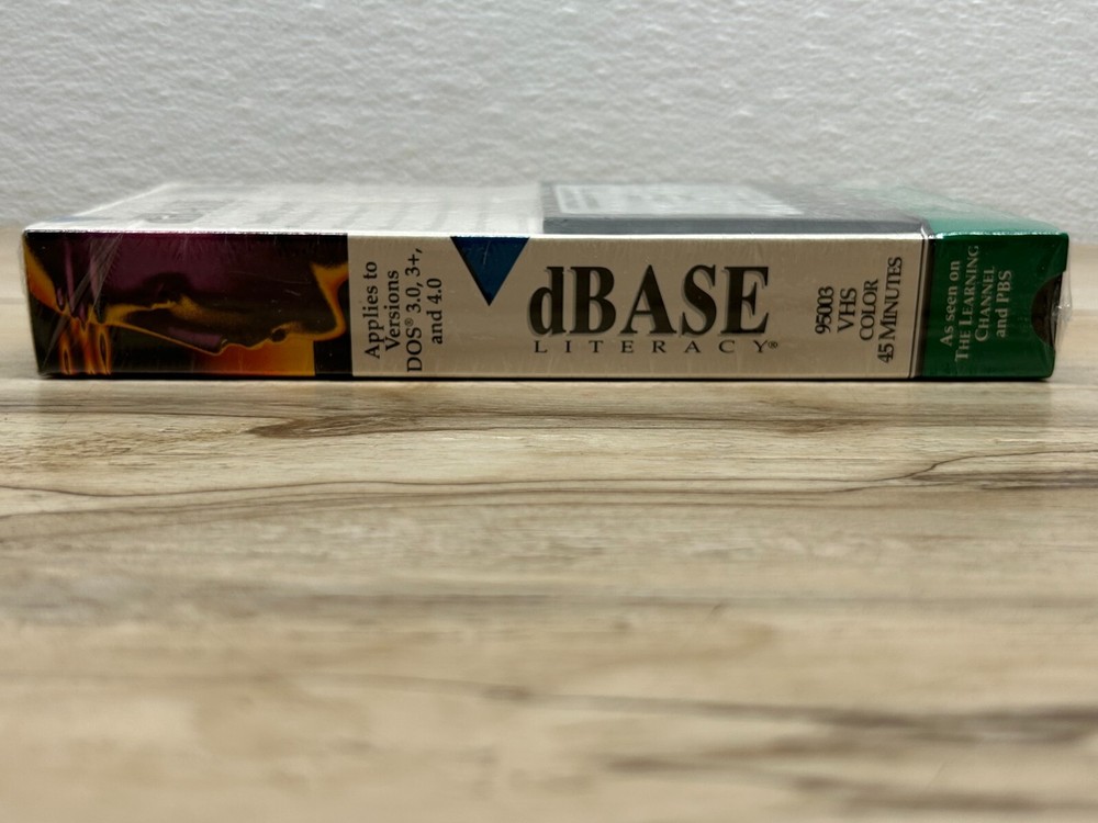 Vtg dBASE Literacy VHS With Floppy Disc For IBM & Compatible Computers Sealed