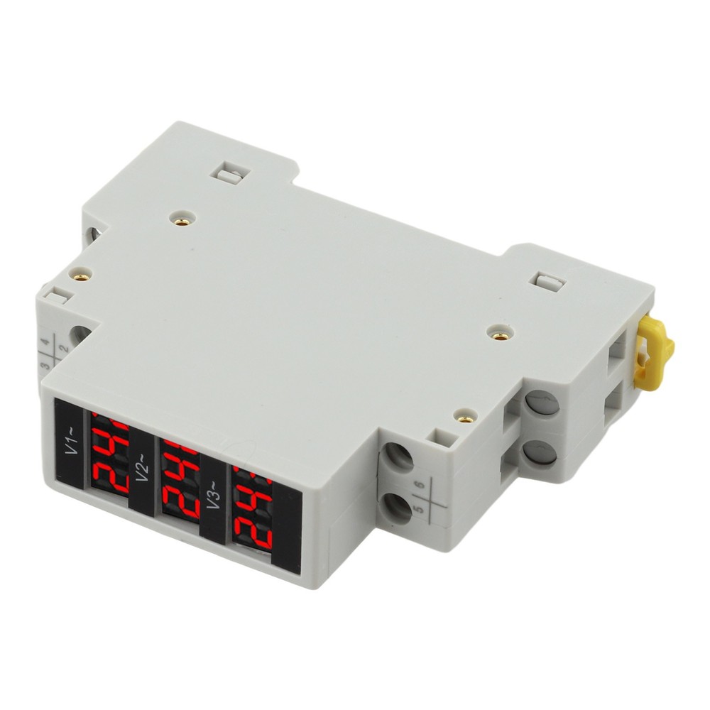BV3R Three Phase Digital Voltmeter AC 50 500V For Din Rail Installation