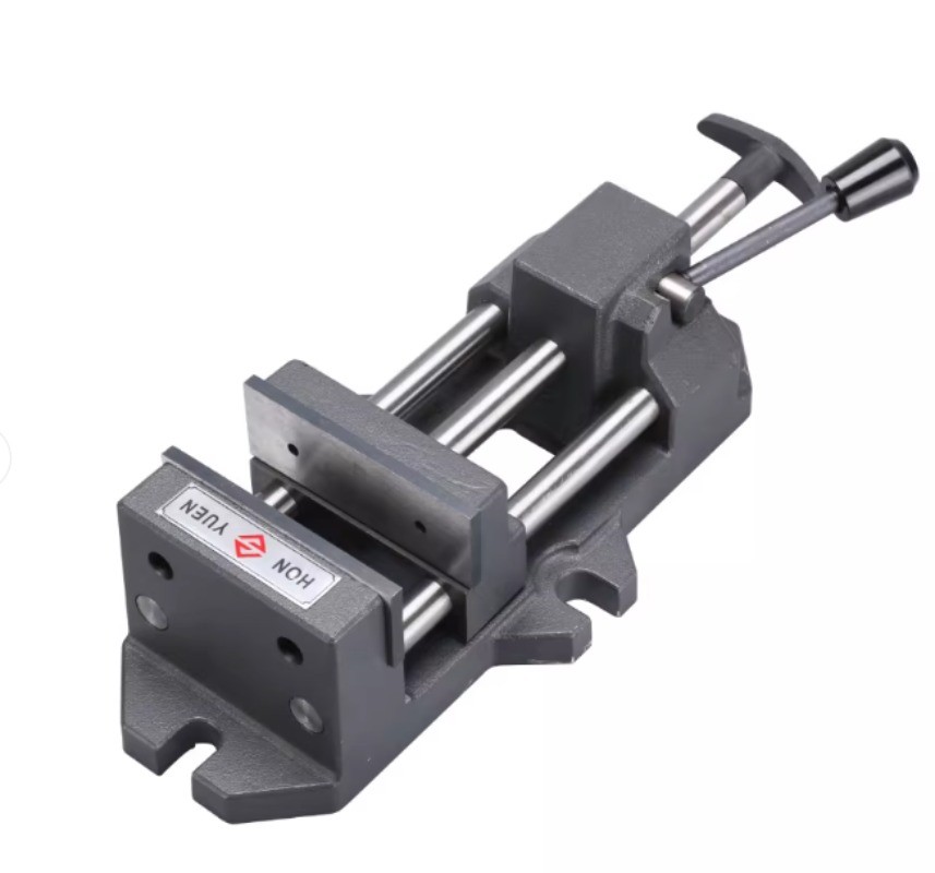 Heavy-Duty Quick-Action Drill Press Parallel-Jaw Guide Rod Type Bench Vise
