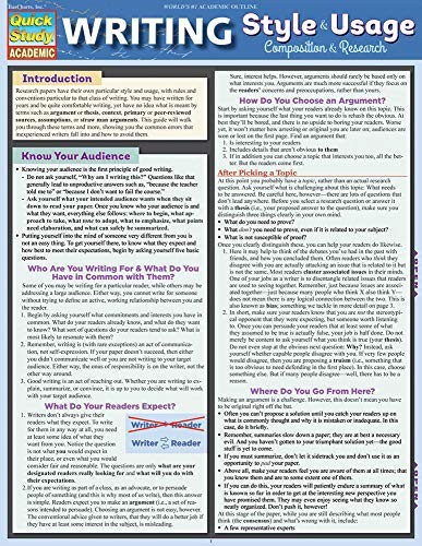 Writing Style & Usage Guide- Compostition (Quick Study Academic)