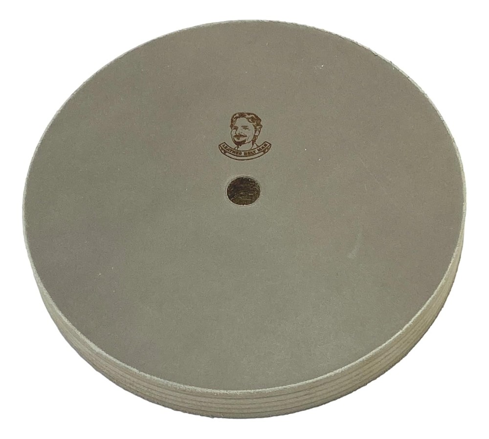 6" (3/4" Width) Leather Honing/Stropping Wheel - Fits 1/2" Arbor - Buffing...
