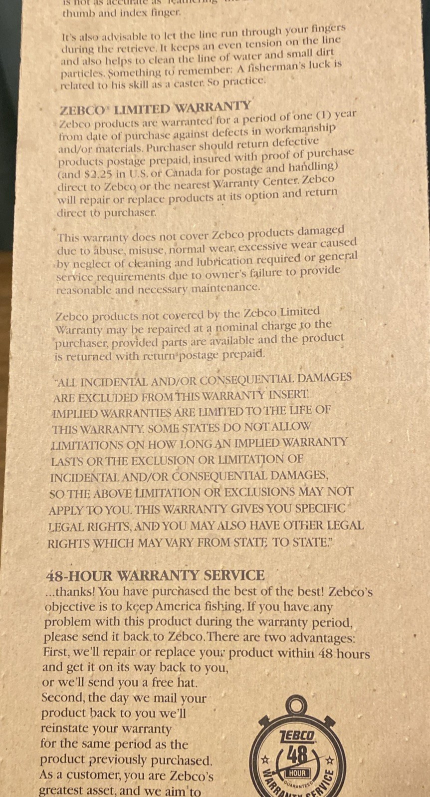 Vintage 1996 Zebco 33 Fishing Rod and Reel Combo Magnum Drag - New 3490E