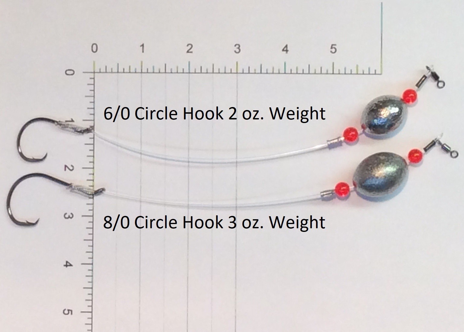 Carolina Drum Rig Red Fish Lupton Rigs Catfish 1-6oz. 1/0-9/0 Circle Hook