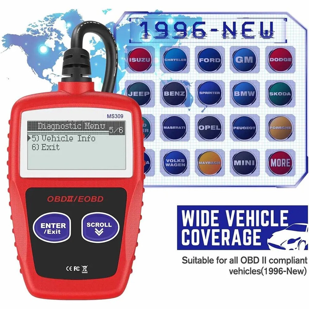 Automotive Code Reader OBD2 Scanner Car Check Engine Fault Diagnostic Tools