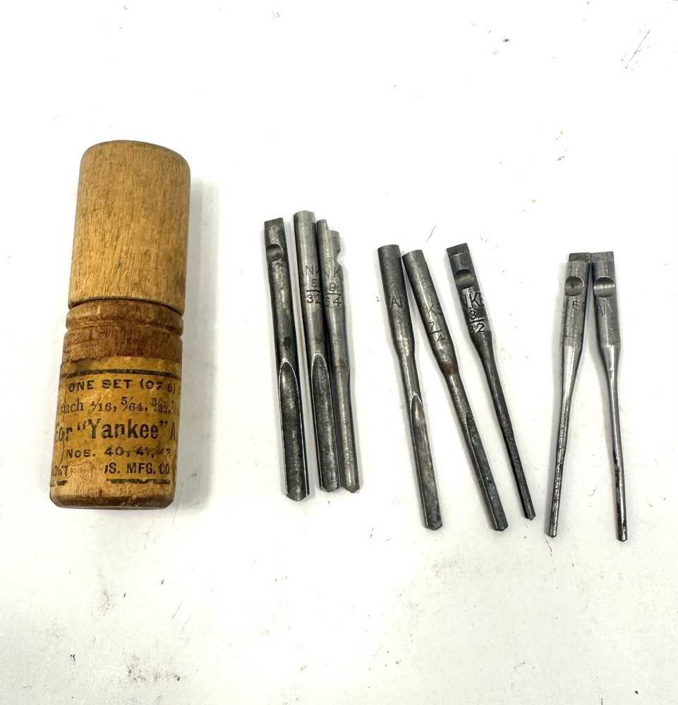 North Brothers YANKEE Push Drill Points, 8 Bit Set