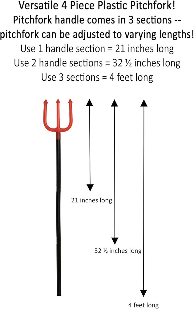 Adjustable Devil Pitchfork Accessory - Fun and Functional Halloween Must-Have