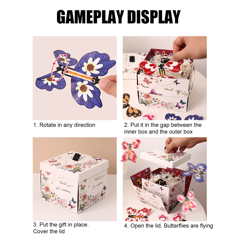 Butterfly Present Box Unique Butterfly Parties Present Box Exploding outgoing