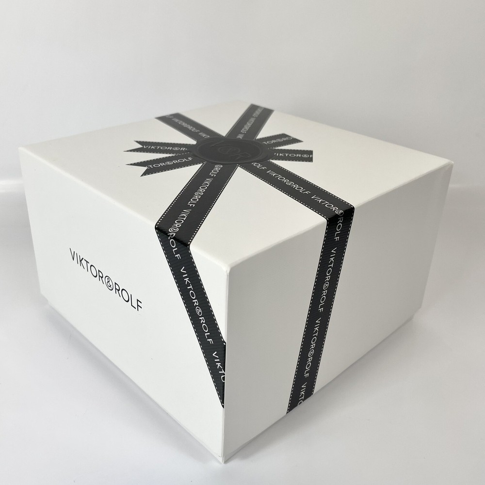 VIKTOR & ROLF Large Square Empty Gift Box Container White 8.25"x8.25"x5.25"