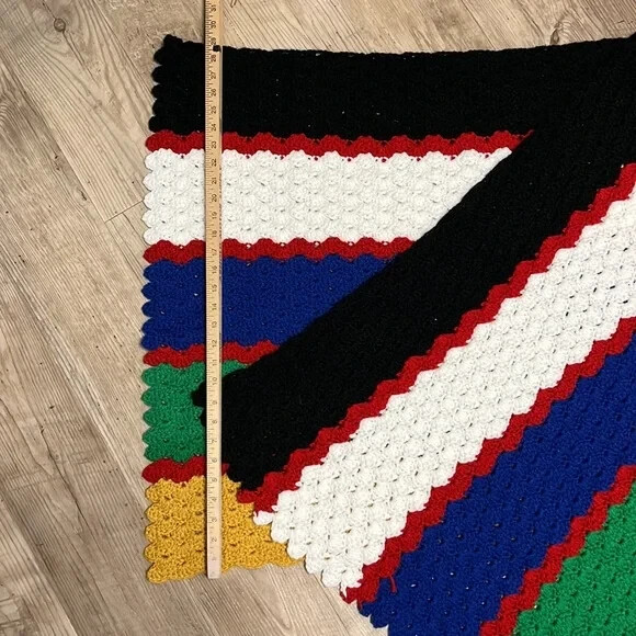 Vintage Soft Striped Afghan