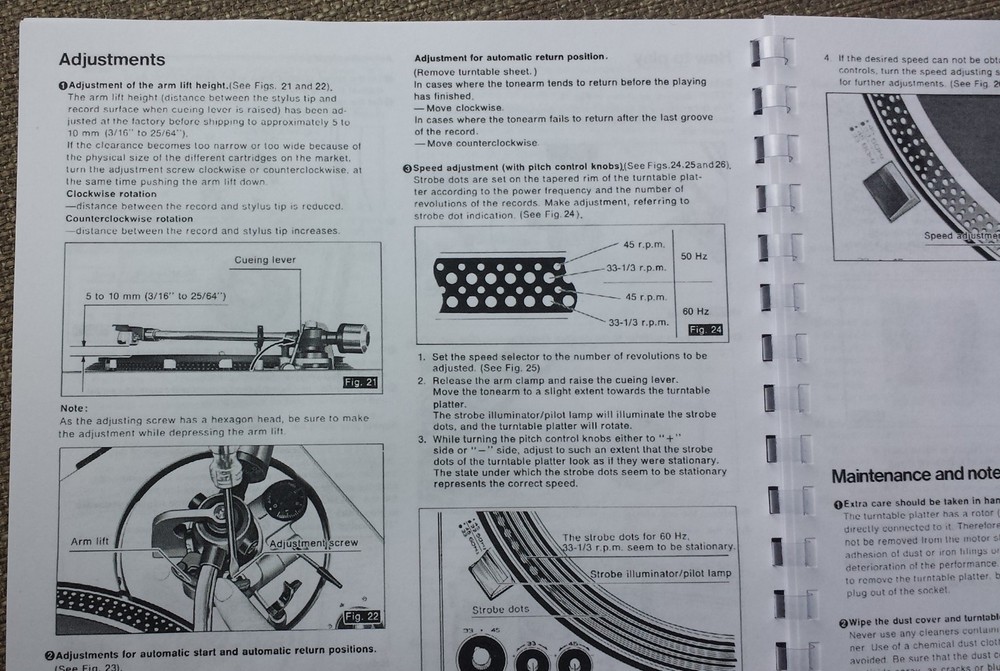 Technics SL-1600 Turntable Owners Manual
