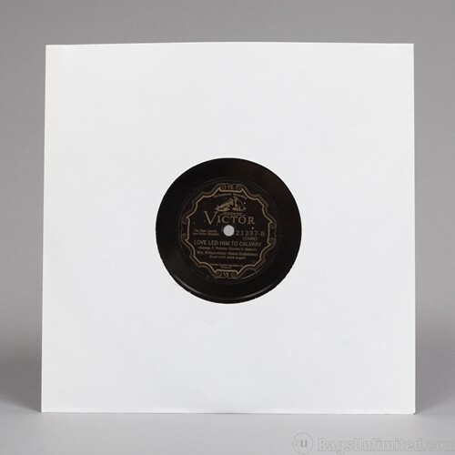 Bags Unlimited S10W - 10 Inch 78 RPM Paper Record Sleeves - 50 Count (White) [Ne