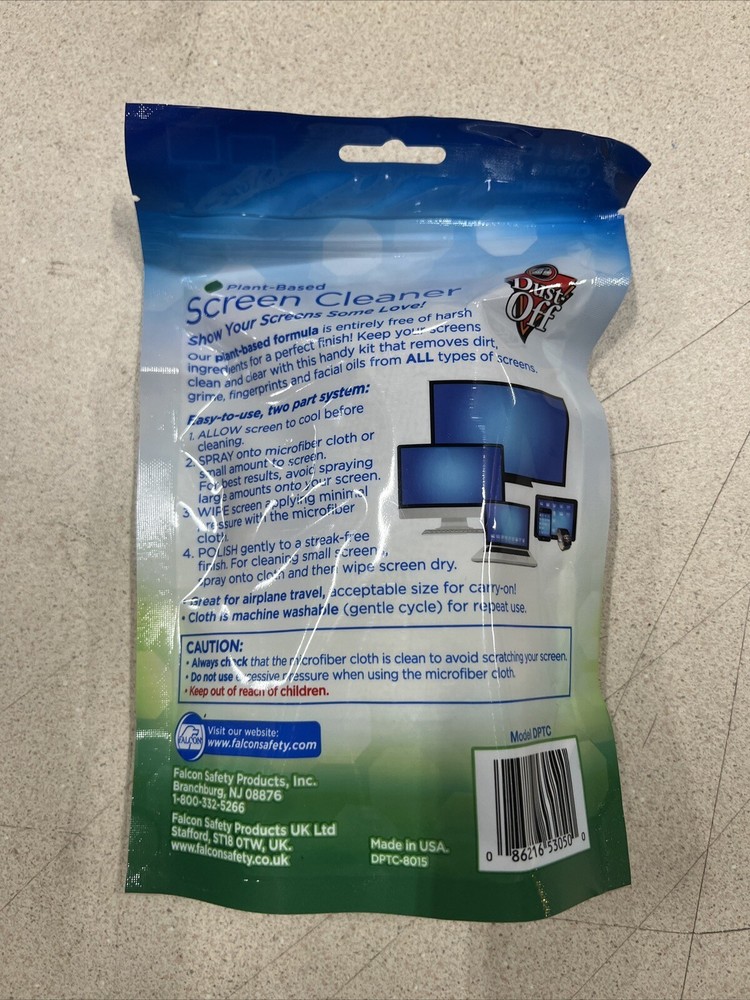 Dust-Off DPTC Electronics Screen Cleaning Kit 2 Oz Spray With Microfiber Cloth