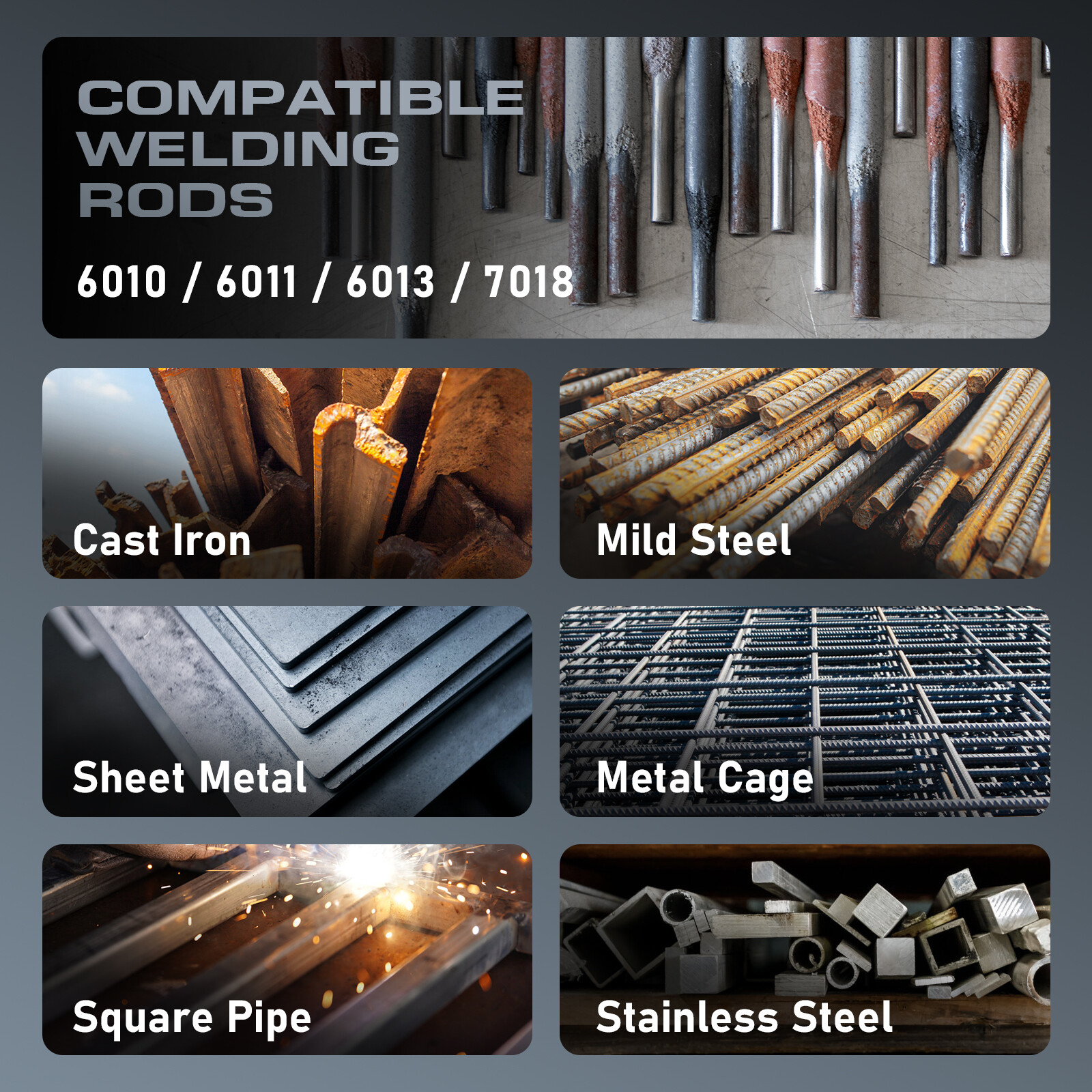 200A Stick Welder, 110V/220V MMA/ARC/Lift TIG Welding Machine with LCD Display