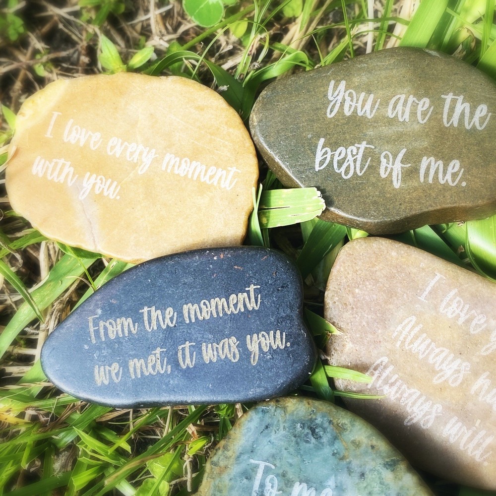 Personalized Engraved River Rocks Message Rocks