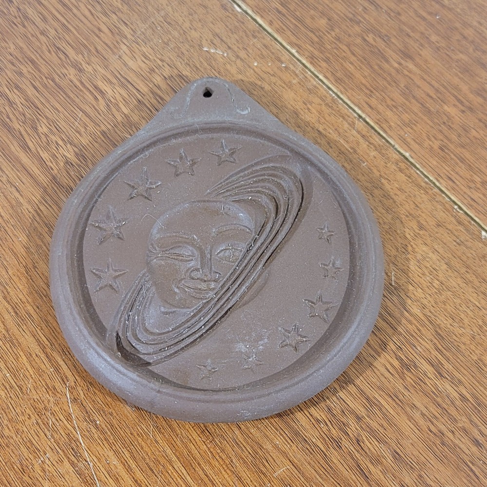 Vintage Ceramic Cookie Press Saturn & Stars