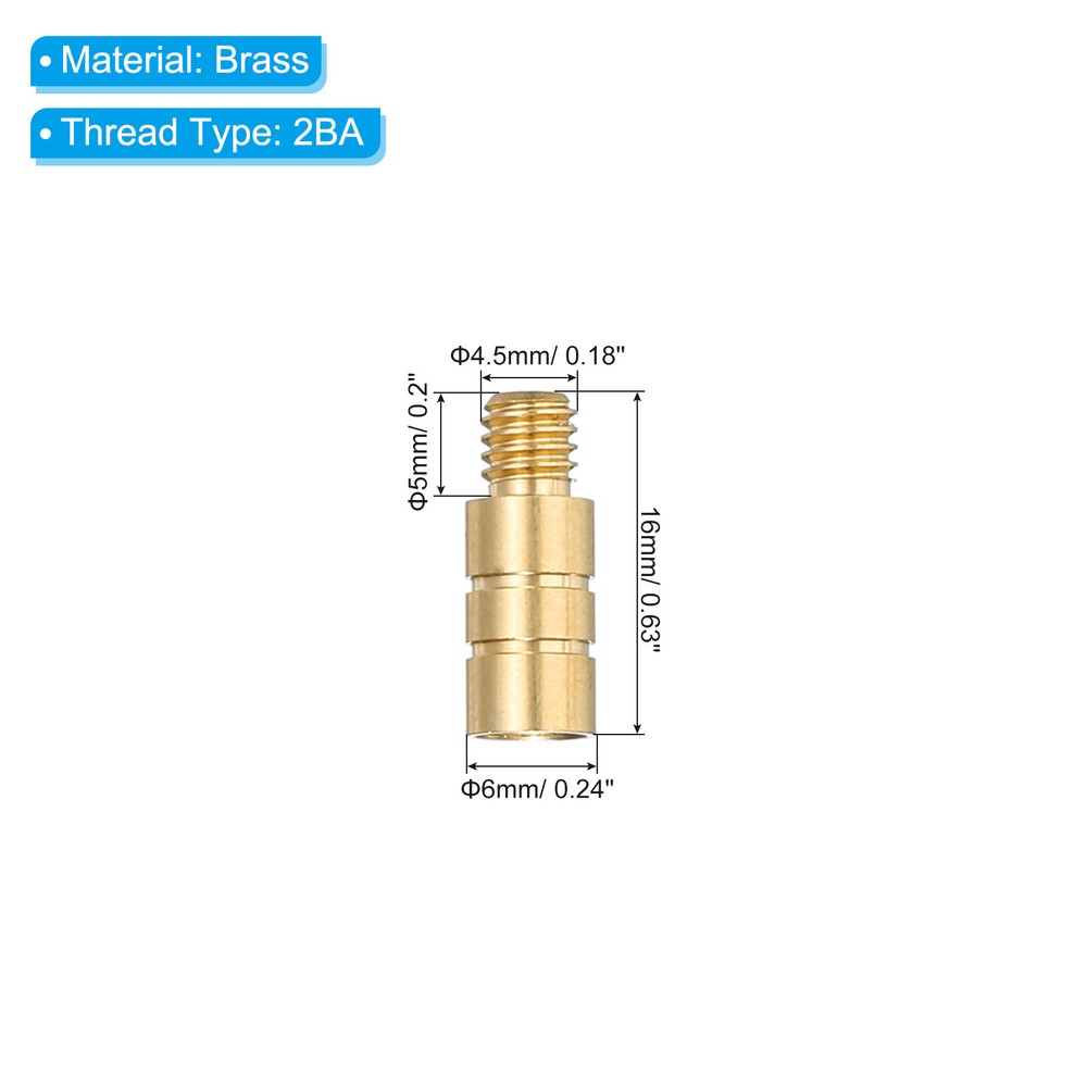 3Pcs Dart Weights 2g Brass Add Accentuator 2BA Thread Gold Tone