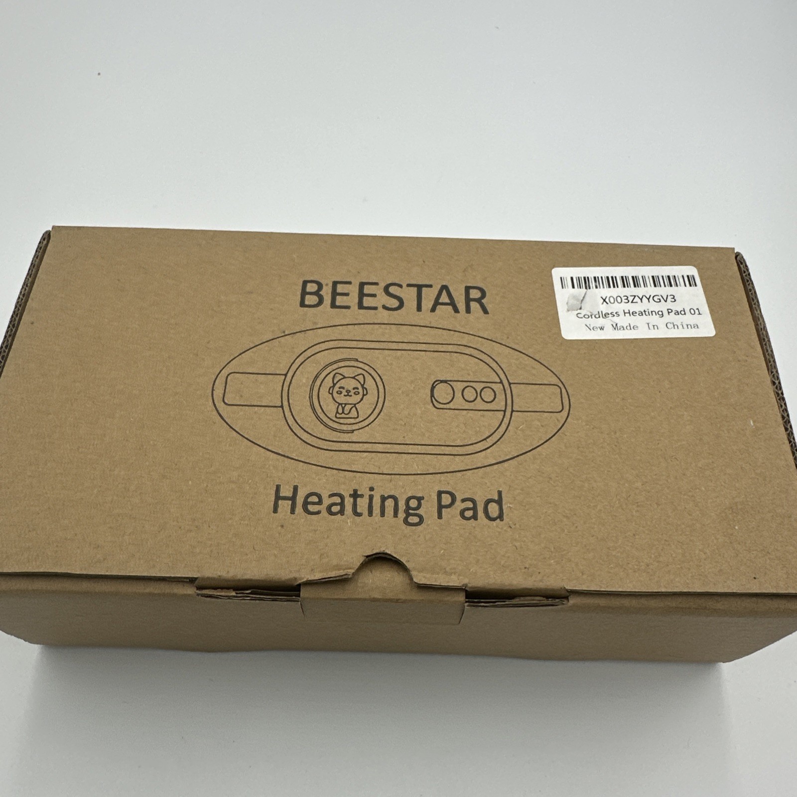 NEW Beestar Portable Cordless Heating Pad–Vibration & Heat Massage Belt Open Box