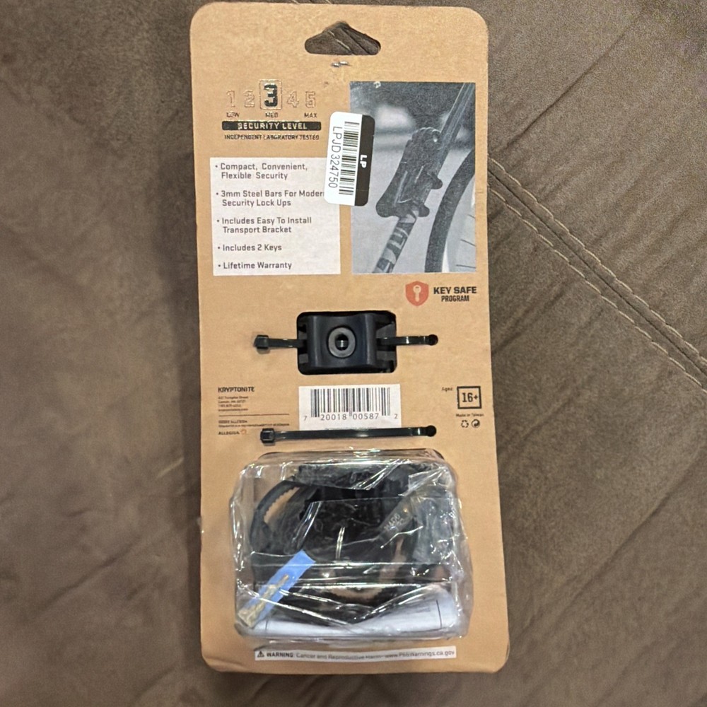 Kryptonite Folding Lock 2' 9" Bike Lock with Level 3 Security Includes 2 Keys