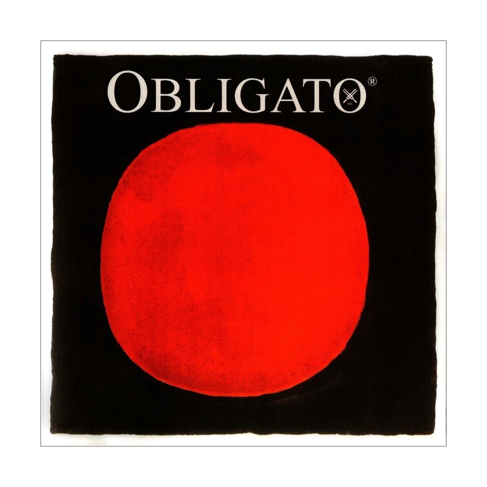 Obligato 4/4 Violin String Set - Medium Gauge - with Gold Loop-end E & Silver D