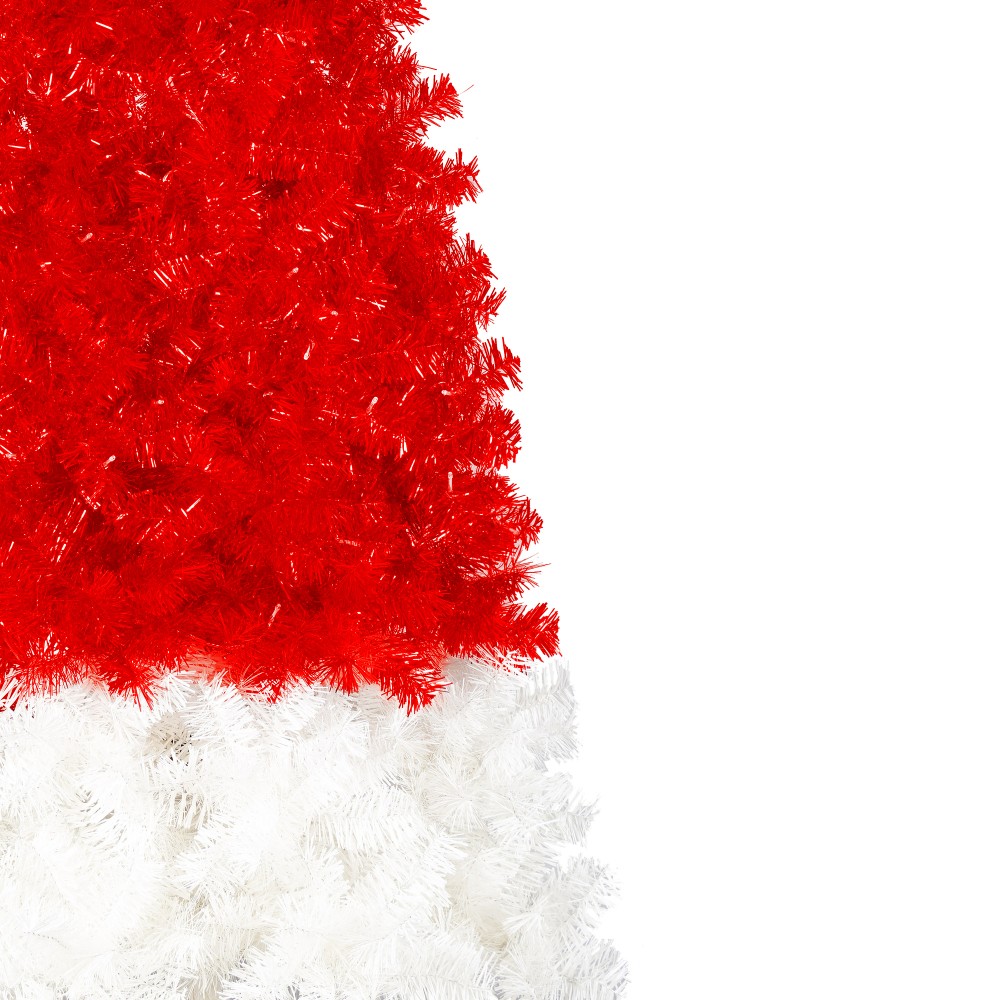 6FT Santa's Hat Shape Artificial Whimsical Christmas Tree with LED Light
