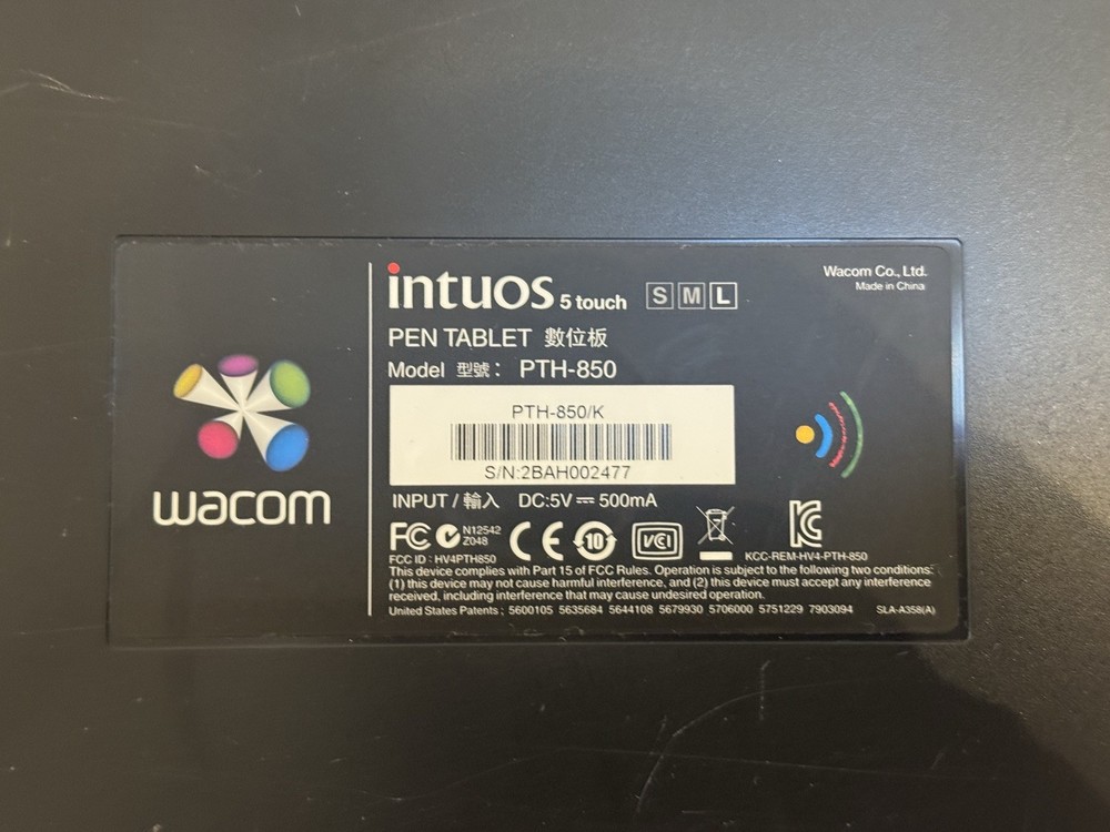 Wacom PTH-850 Intuos Pro Large Graphics Tablet - Tablet Only includes wireless