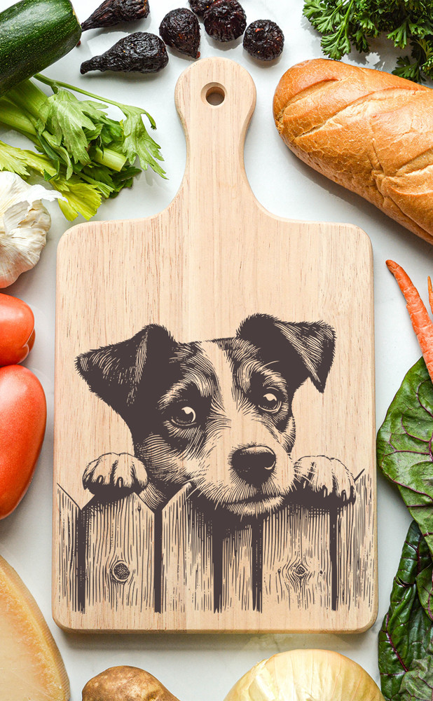Jack Russell Cutting Cheese Board