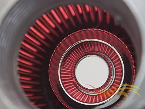 RED 89 mm Inlet Cold Air INTAKE Cone Replacement Performance Washable 3.5"
