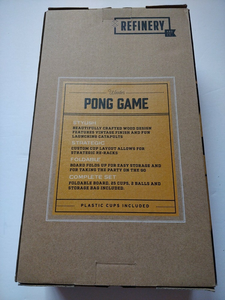 Refinery Wooden Pong Game (Foldable Tabletop Size)