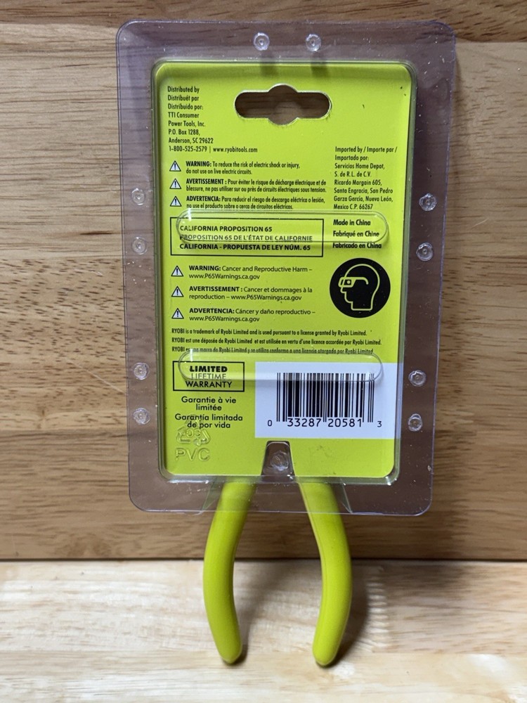 RYOBI 6” High Leverage Long Nose Pliers
