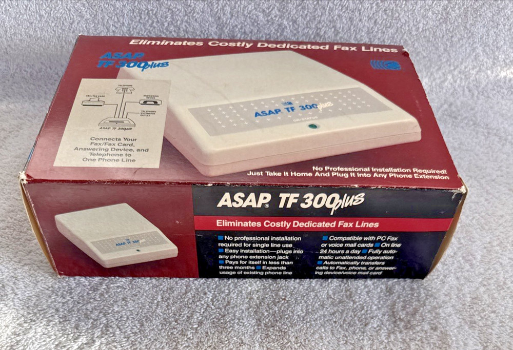 Command Communications ASAP TF 300Plus Automatic Phone Line Expander 1991