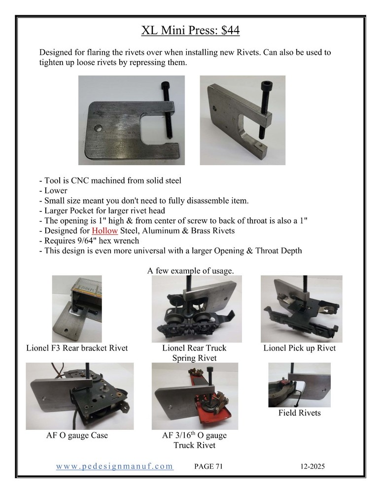 PE Design - XL Mini Press "NEW"