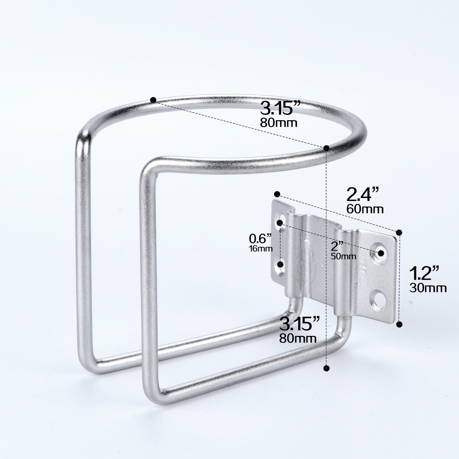 4X Portable Boat Cup Holder Stainless Steel Boat Accessories Marine with Screws