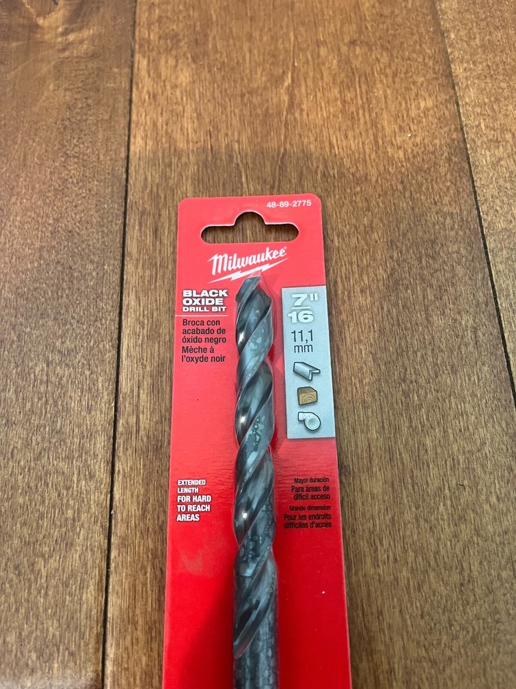 Milwaukee EXTRA LONG Extended LENGTH 7/16" x 12" Black Oxide Drill Bit