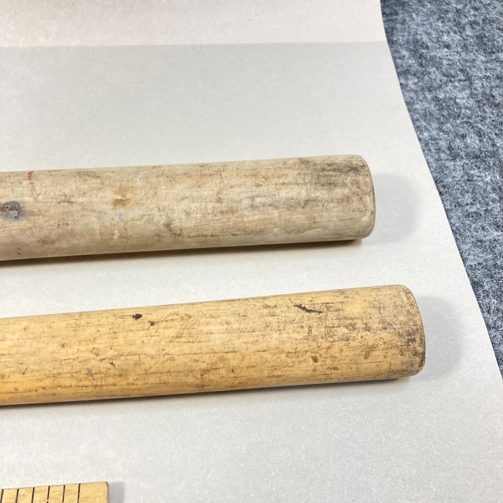 Vintage Indiana Handle Co. Axe Sledgehammer Wood Handle 2 Pc Replacement USA