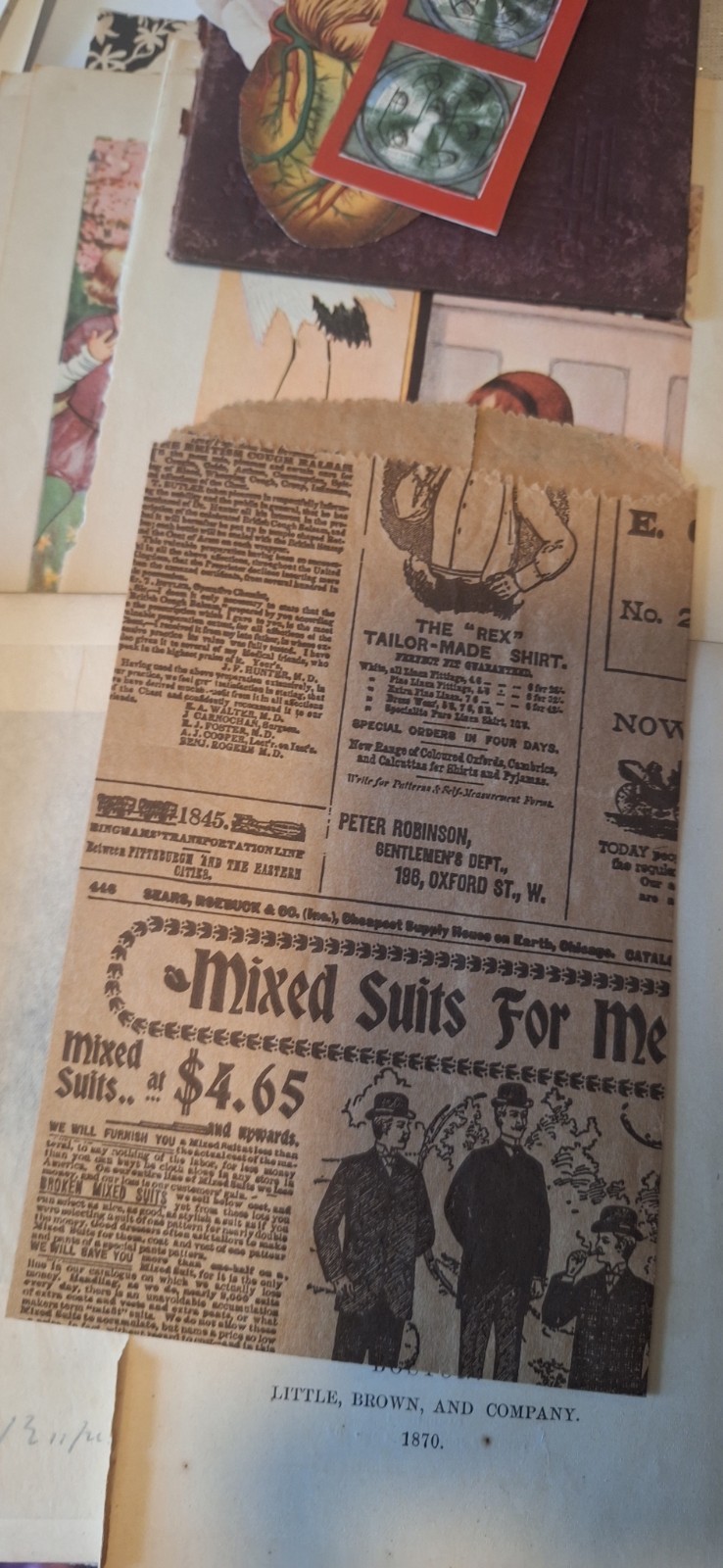 Vintage & Antique Paper Assorted Ephemera for Collage, Decoupage, Crafts 6+ Lbs