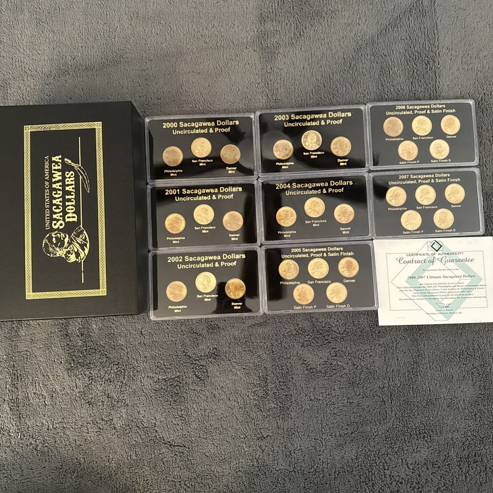 sacagawea dollar coins complete set 2000/2007