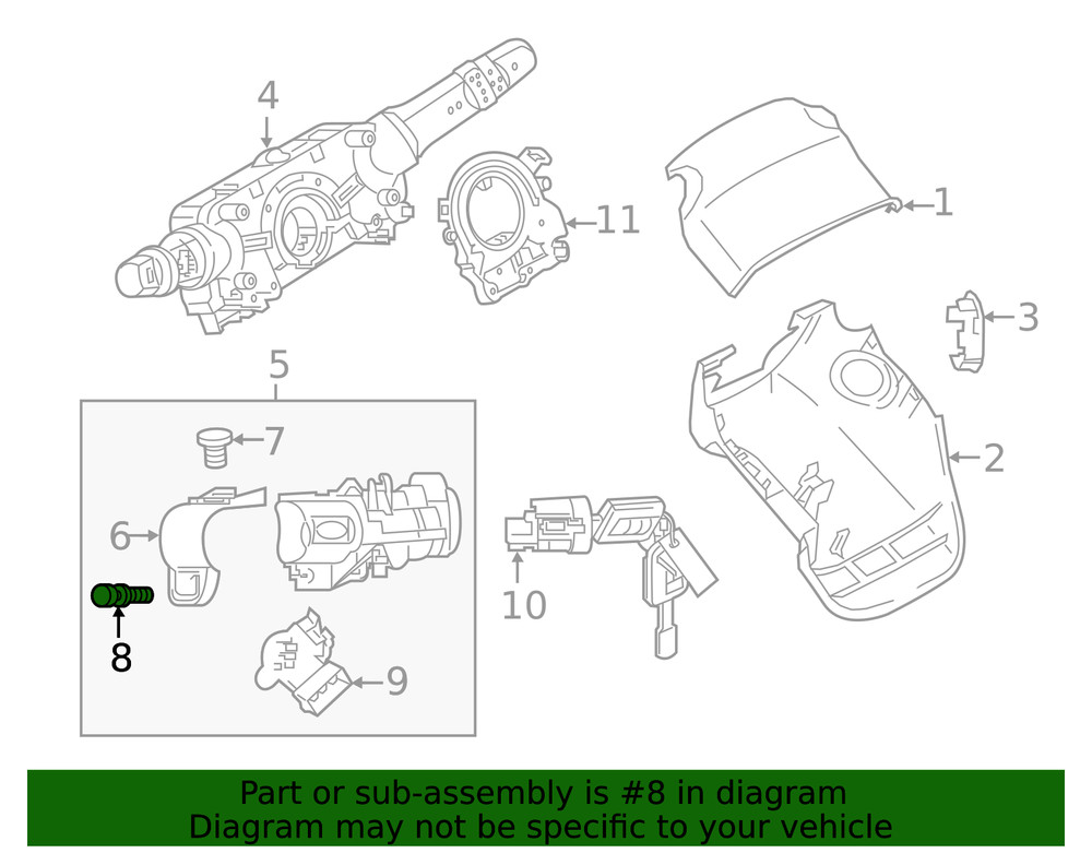 Genuine Mitsubishi Ignition Lock Lower Bolt 4408A217