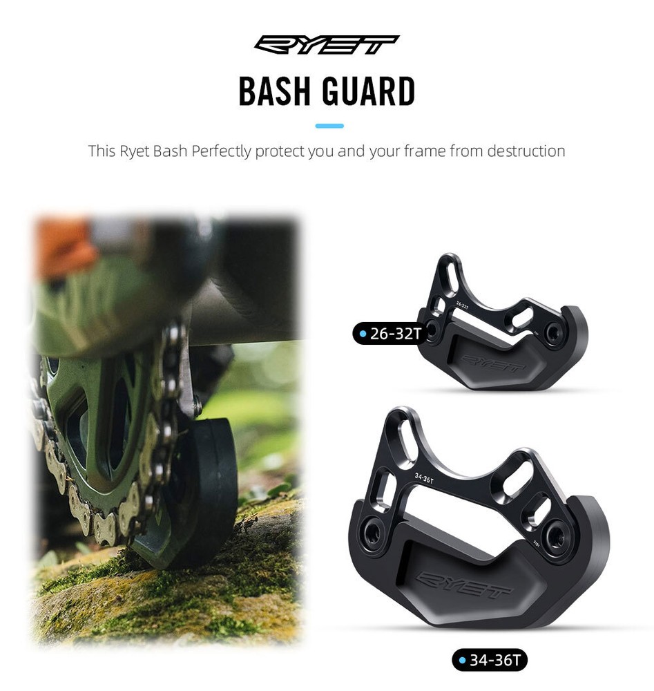MTB BASH GUARD Bicycle Chains Stabilizer 26-32T 34-36T Chainring Protector Plate