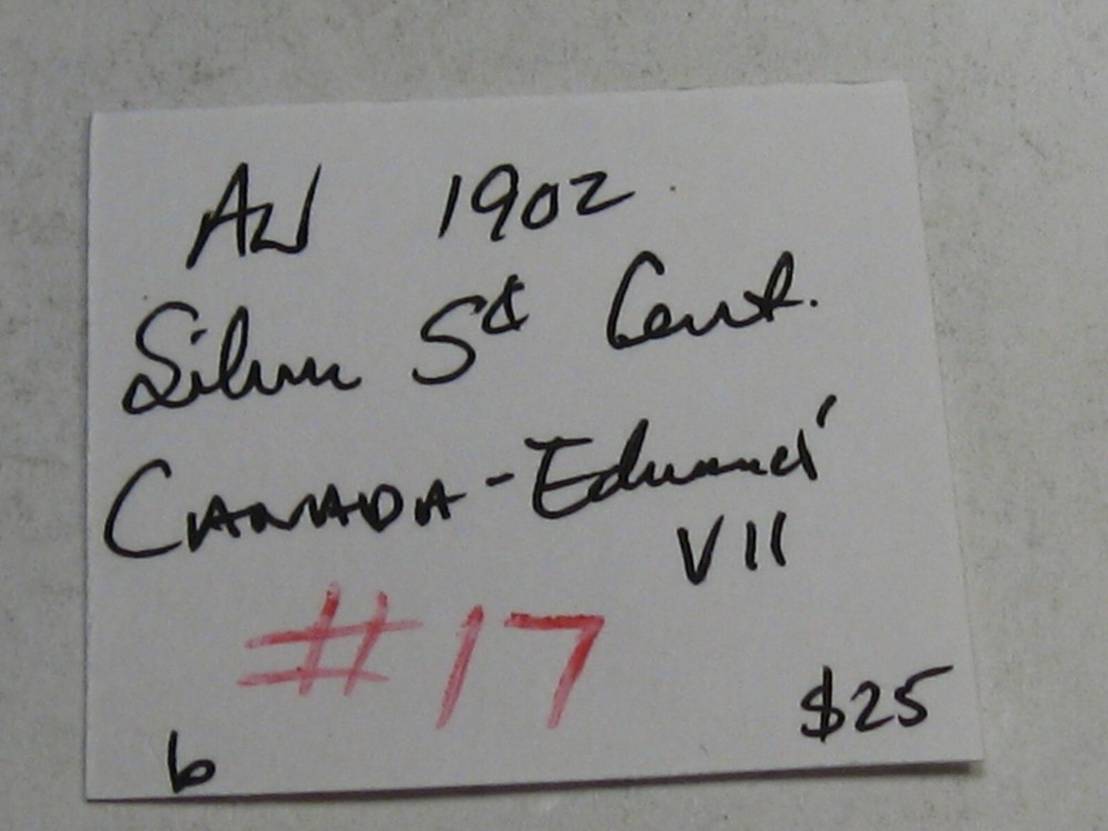 AU 1902 Silver 5¢ Cent CANADA Edward VII. #17