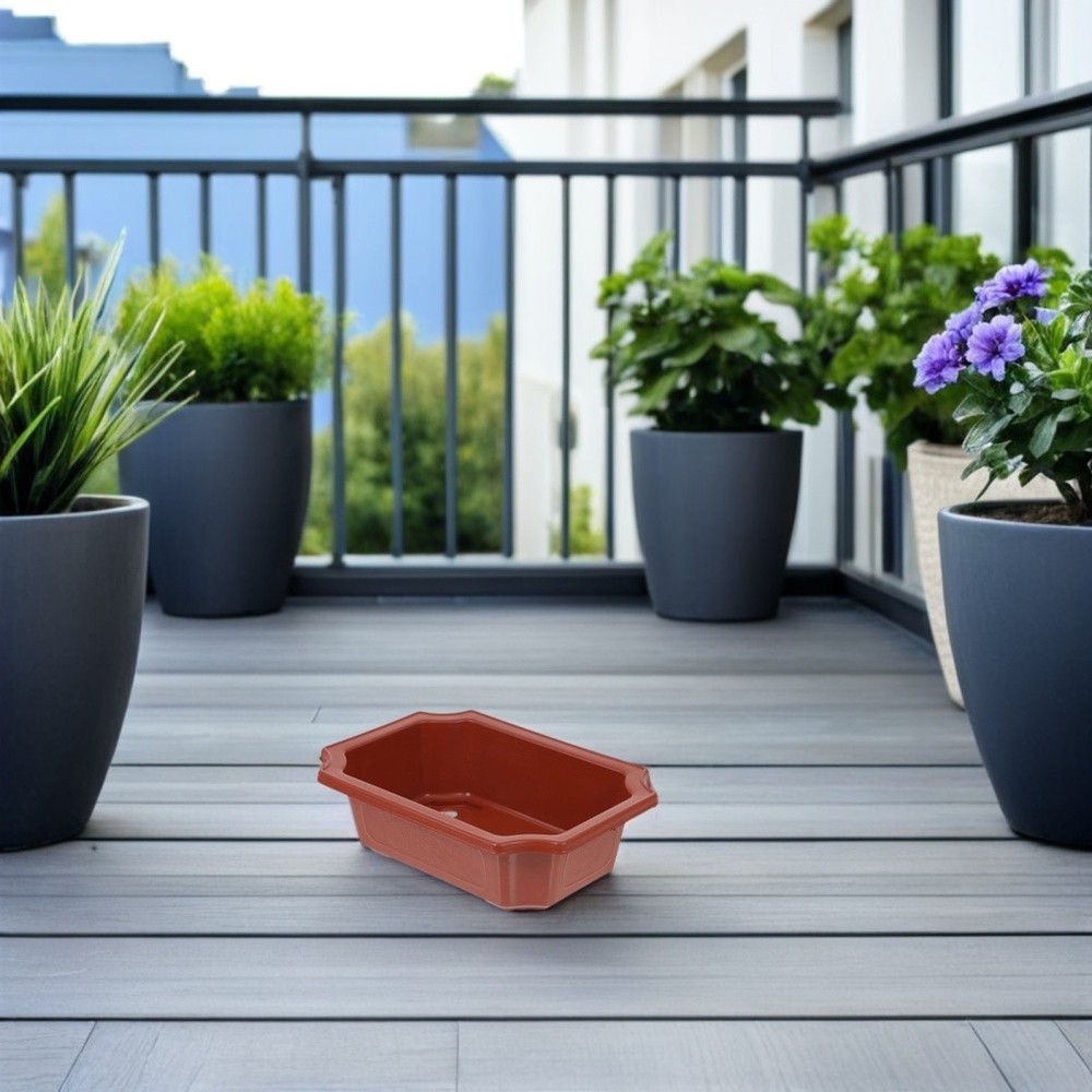 10 Pcs Plastic Bonsai Pots Rectangular Planter Vintage Large Patio