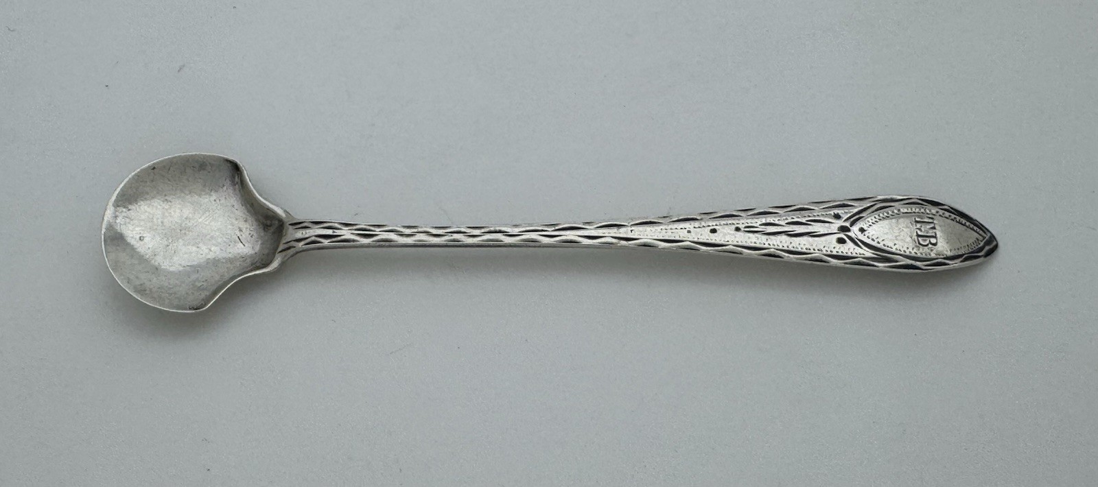 CARDEN TERRY Rare Cork Irish Provincial Sterling Silver Mustard Salt Spoon Scoop